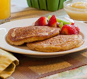 Whole Wheat Apple Spiced Pancakes recipe