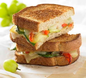 Grilled Gruyere and Roasted Vegetable Sandwich Recipe