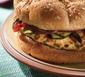 Grilled Lemon Chicken and Vegetable Sandwich Recipe