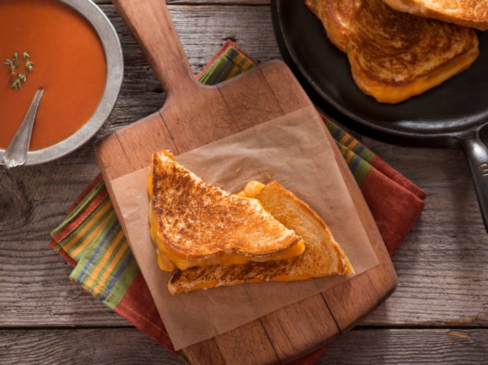 Grilled cheese and tomato soup