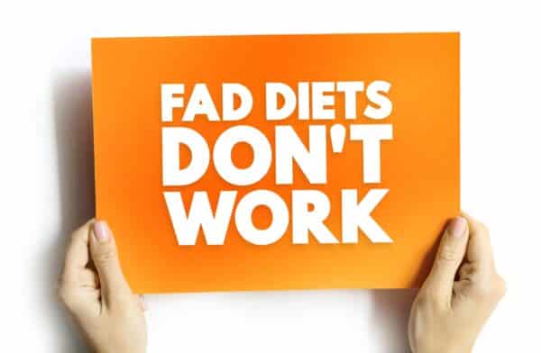 Fad,Diets,Don't,Work,Text,Quote,,Concept,On,Card