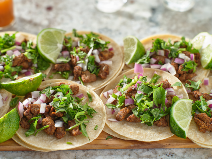 Corn tortilla tacos