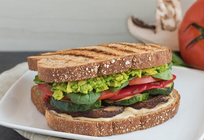 Grilled Vegetable Vegan Sandwich