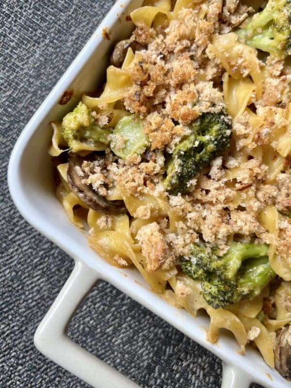 Baked Mushroom & Broccoli Stroganoff