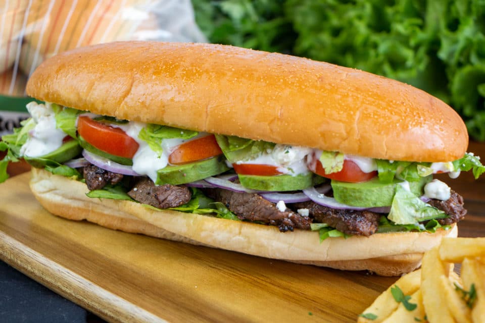 Grilled Steak Salad Sandwich