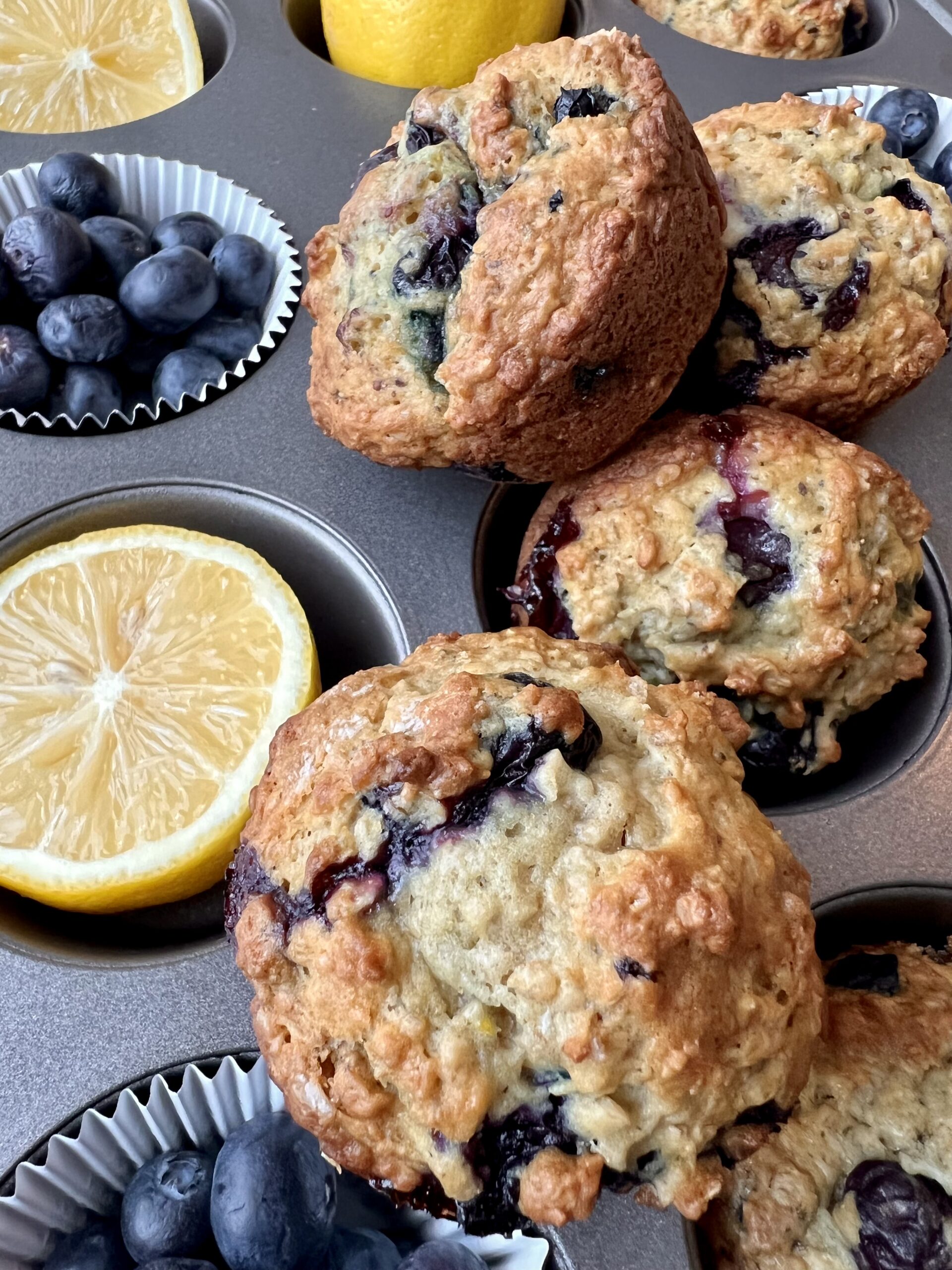Blueberry-Lemon Yogurt Muffins