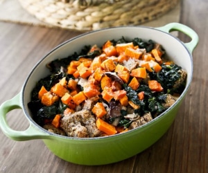Butternut Squash, Mushroom and Kale Dressing