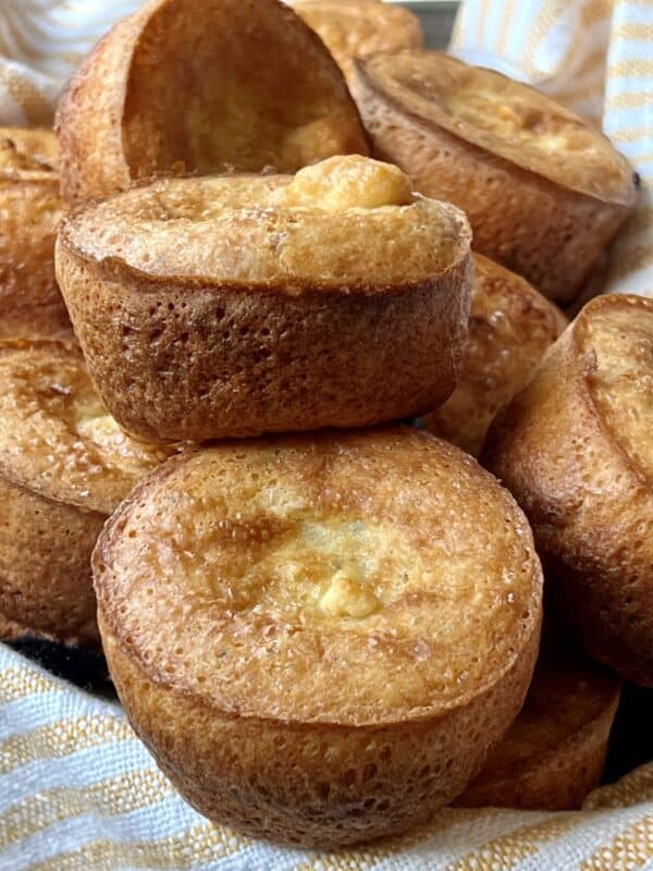 Goat Cheese, Black Pepper and Honey Popovers
