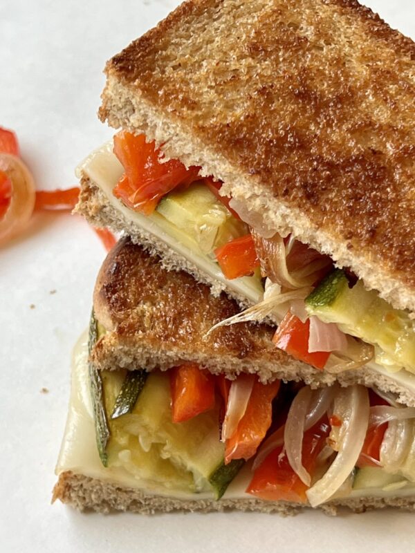 Grilled Gruyere and Roasted Vegetable Sandwich