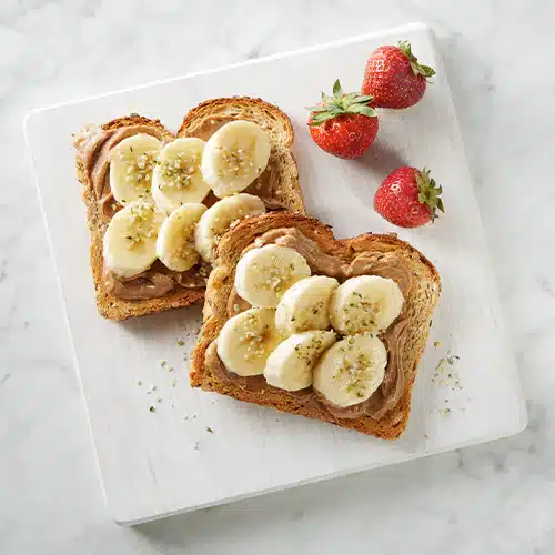 Banana Nut Toast with Hemp Seeds