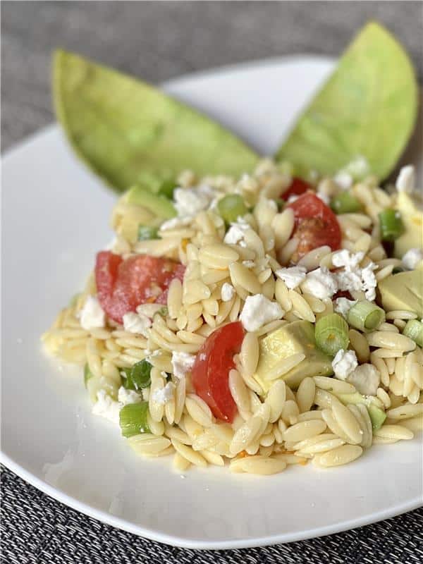 Orzo Salad with Feta Cheese & Avocado