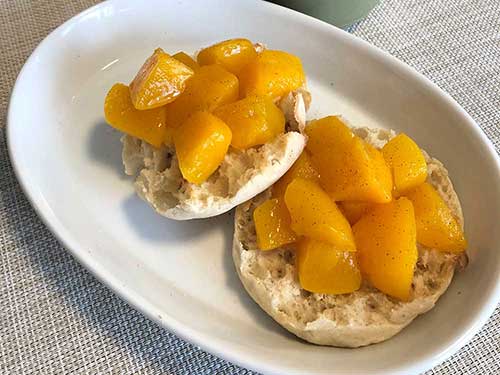 Peach Cobbler English Muffins