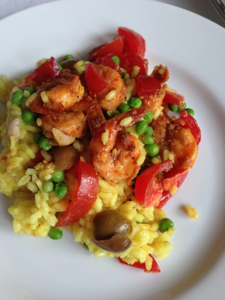 Vegetable and Shrimp Spanish Rice