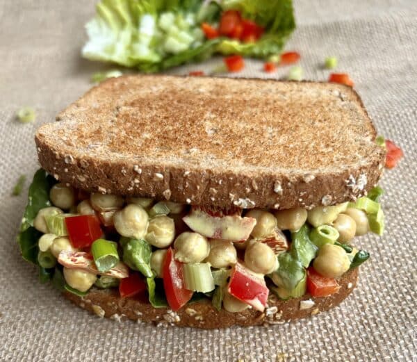 Whole Grain Chickpea Salad Sandwhich