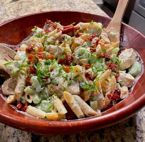 High-Protein Pasta Salad with Chicken