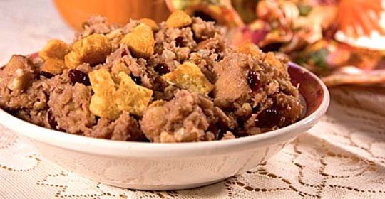 Cranberry Garlic Walnut Stuffing