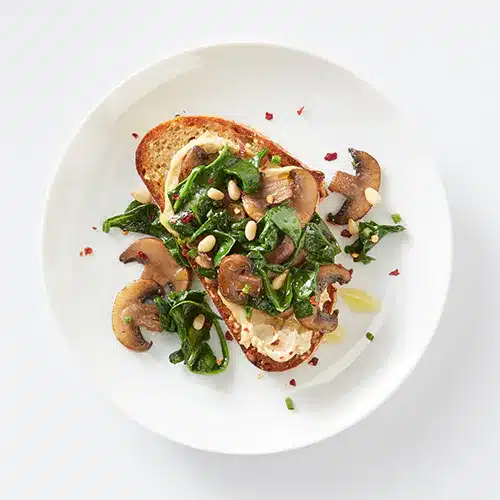 Hummus Mushroom Toast