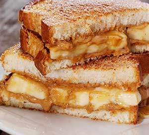 Banana, Peanut Butter & Honey Sandwich