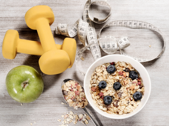oatmeal and weights